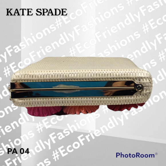 Kate Spade New York Women\'s Floral Emanuelle Montigo Avenue Clutch Natural Straw